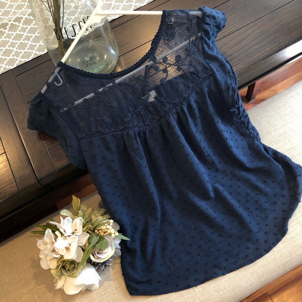 Mine by Anthropologie lace top